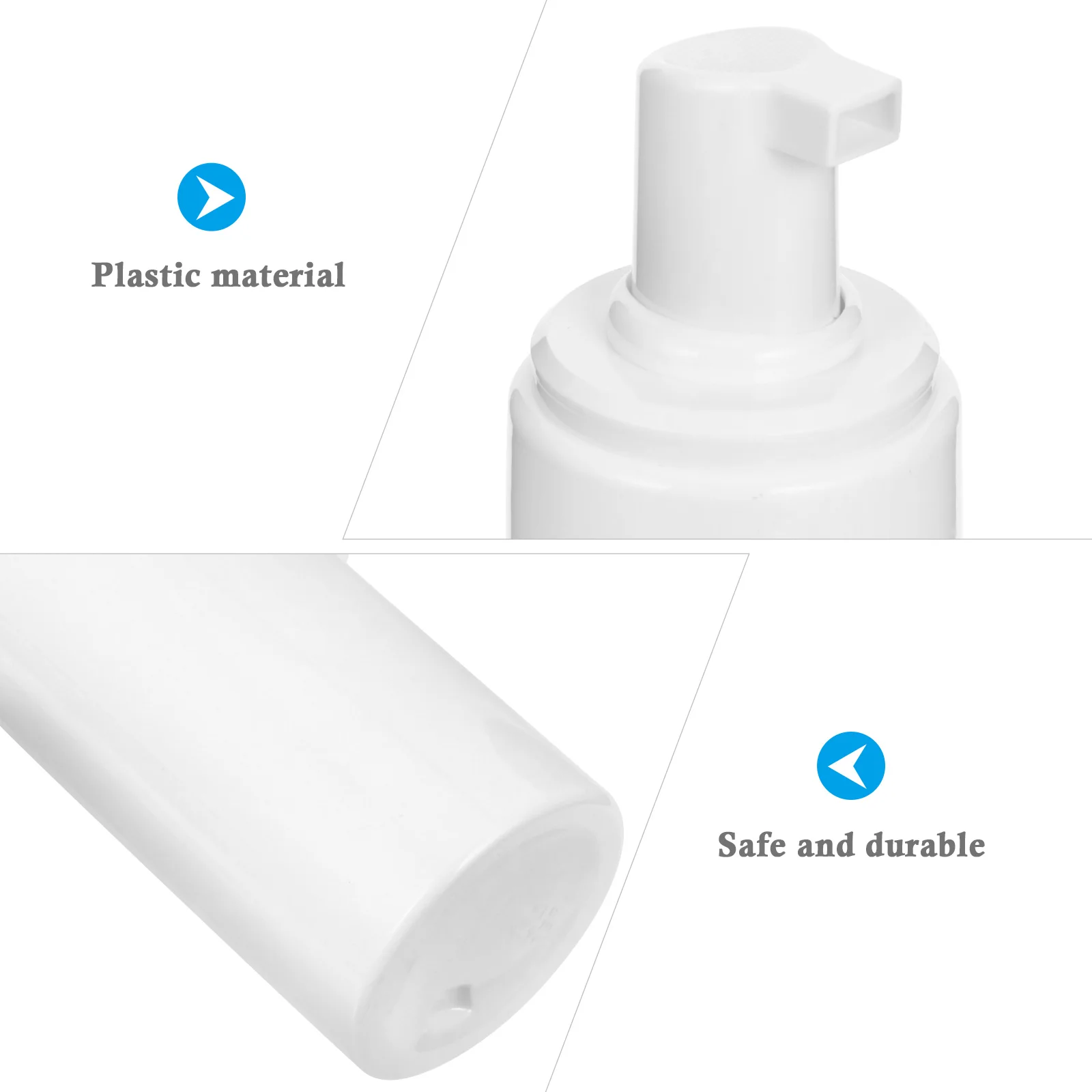 

4pcs 250Ml Foaming Facial Dispenser Travel Shampoo Shower Gel Empty Refillable Pump Leakproof Portable For Home Office Vacation