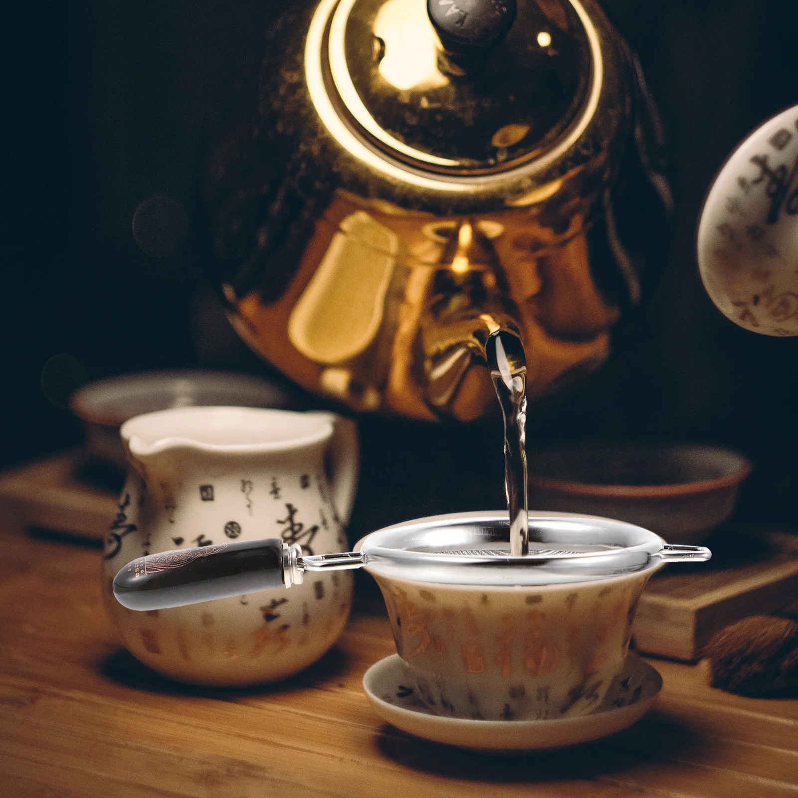 

1 шт., фильтр с мелкой сеткой, ситечко для чая из нержавеющей стали для домашнего офиса, устойчивый к высоким температурам инструмент для заварки чая