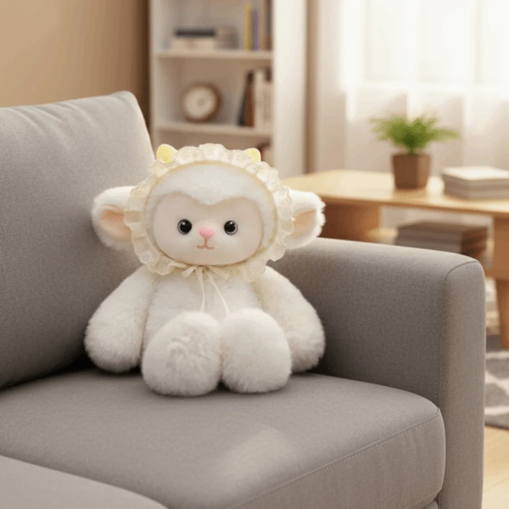 Urocze pluszaki Słoń Bawełna PP Śpiący Mały Miś Poduszka Dekoracyjna 30cm Owca Zwierzątka Niemowlęta