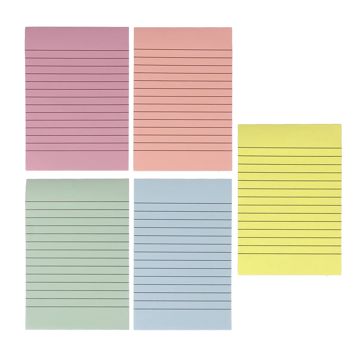 

5pcs Colored Self Adhesive Memo Pads Fluorescent Paper Stickers Reusable Office School Supplies Desk Fridge Marker