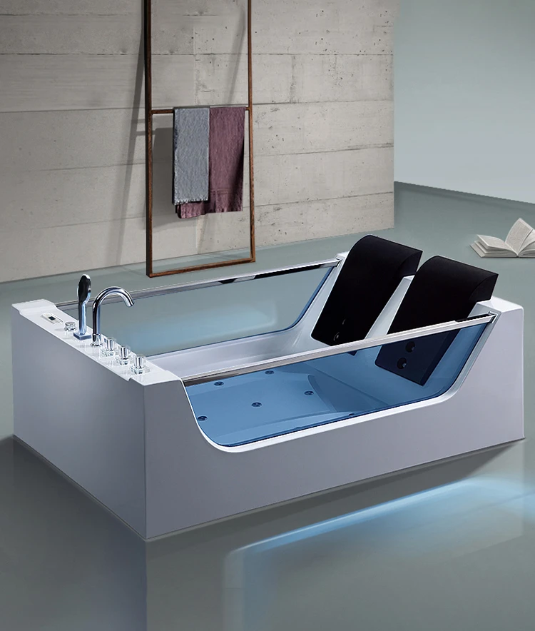 Twin bathtub, household constant temperature heating, light luxury surfing massage bathtub, couple smart bathtub, 1.8m