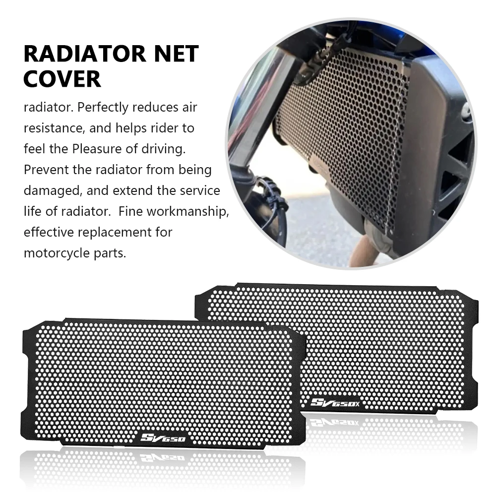 For SV650 SV650X 2019-2024 Motorcycle Accessories CNC Radiator Grille Guard SV 650 SV 650 X