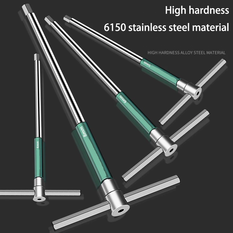 10 PCS T Type Hex Torque Wrench Mechanical Workshop Hand Tools High Speed Rotating Hexagonal Sliding Rod screwdrivers 2-10mm