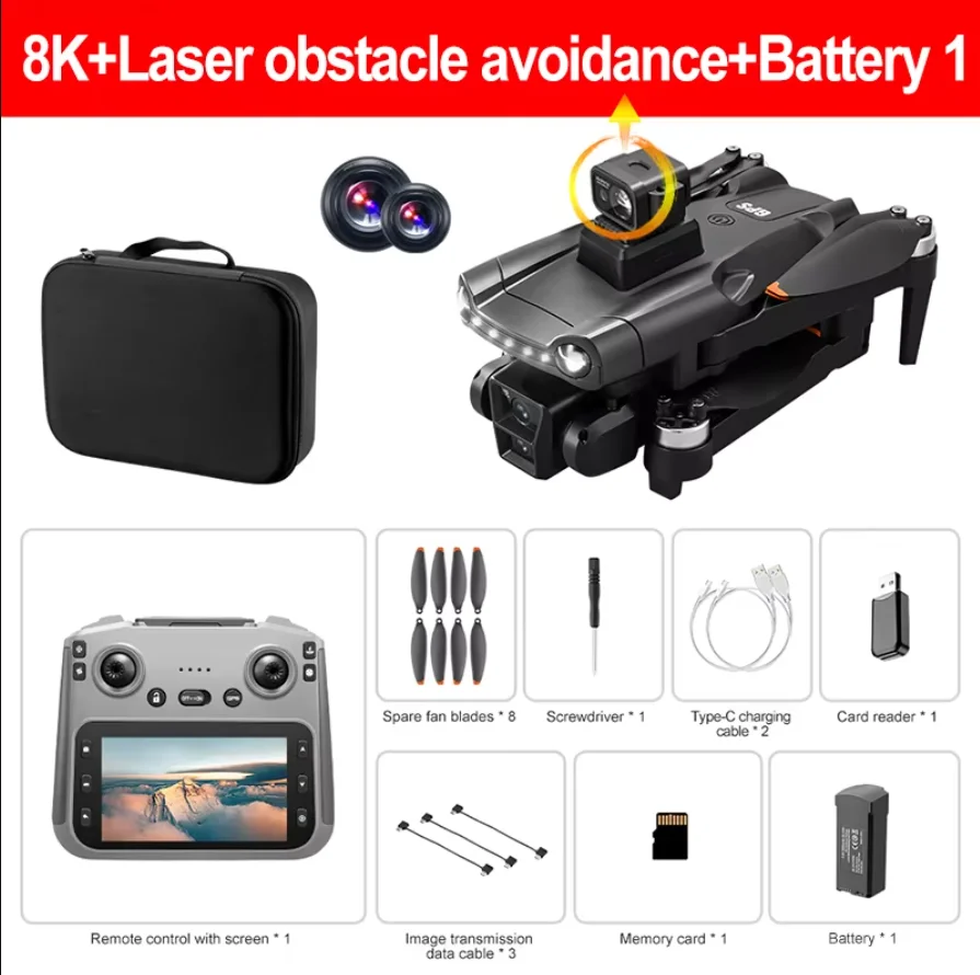 Lenovo GPS RC Drone 8K Professionele HD Luchtfotografie Laser obstakelvermijding Vliegtuig Quadcopter Drie-assige gimbal Dro