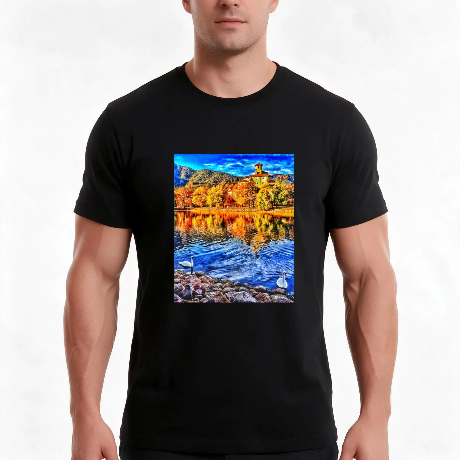 The Broadmoor T-Shirt, Summer Casual Cotton Tee, Oversized Streetwear Tops, Vintage Graphic Print, Loose Fit Short Sleeve