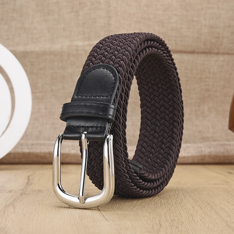 Men'S Casual Woven Elastic Belt For Outdoor Rock Climbing Training Work Men'S Belt Fashion Women'S Belt Paired With Jeans Belt