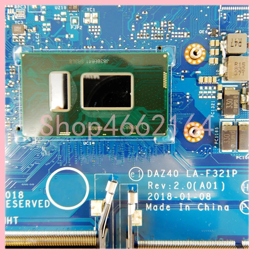 Imagem -04 - Laptop Motherboard para Dell La-f321p I58350u I79650u Cpu Notebook Mainboard Latitude 14 7490 100 Testado ok