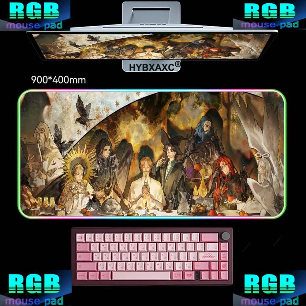 

RGB LED Lord of the Mysteries Mouse Pad PC Gaming Accessories Keyboard Popular Anime HD Print Desk Mat Non Slip Mouse pads RGB