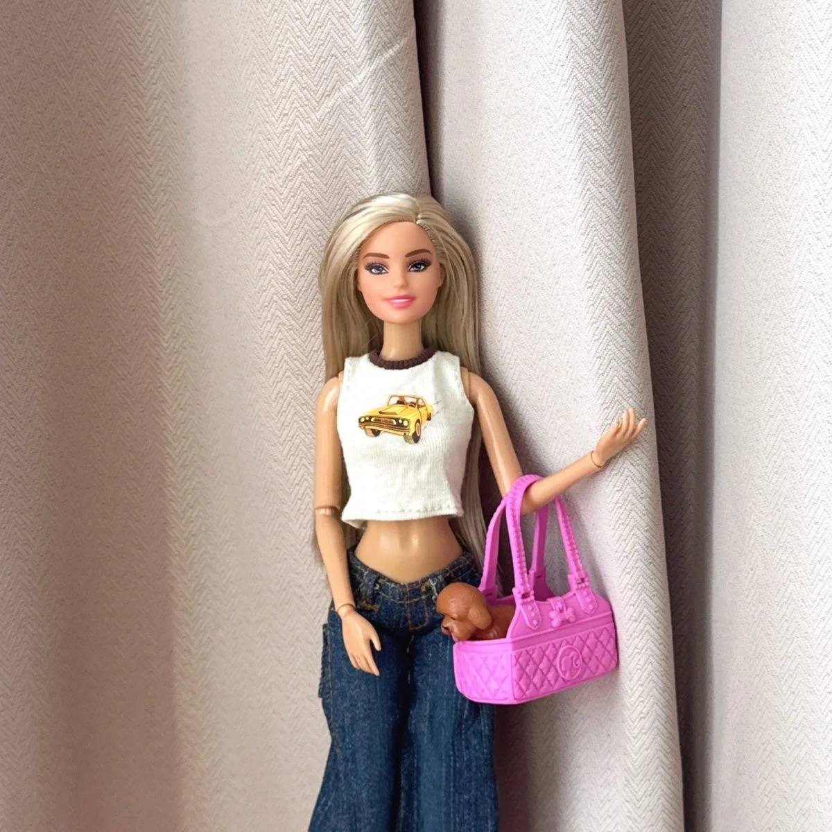 30 cm europäische und amerikanische Premium Gesicht Mädchen BABI Prinzessin Puppe Spielzeug Mode Top + Hose + Tasche Set Mädchen Spielhaus Spielzeug