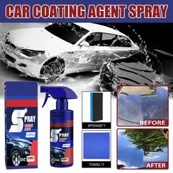 Spray de revestimento de ação rápida RAYHONG para carro, agente de revestimento nano-cerâmico, vidro do reparo do risco do carro, cuidados com revestimento hidrofóbico, 120ml