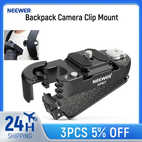 Neewer-mochila con Clip para cámara, soporte con placa QR cuadrada, Clip para cinturón de cámara de liberación rápida, correa para mochila para DSLR Canon, Nikon, Sony