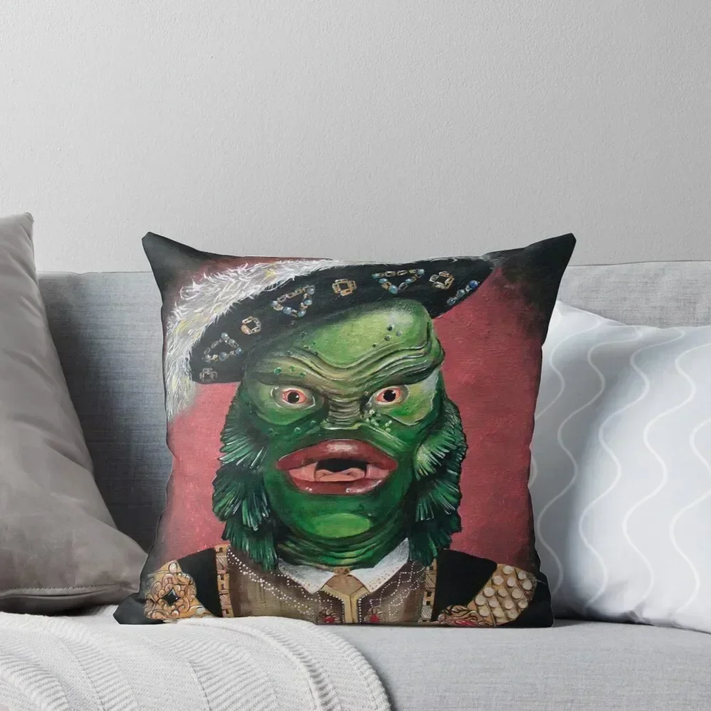 

Renaissance Victorian Portrait - Creature from the Black Lagoon Throw Pillow Pillowcase Throw Pillow Covers pillow