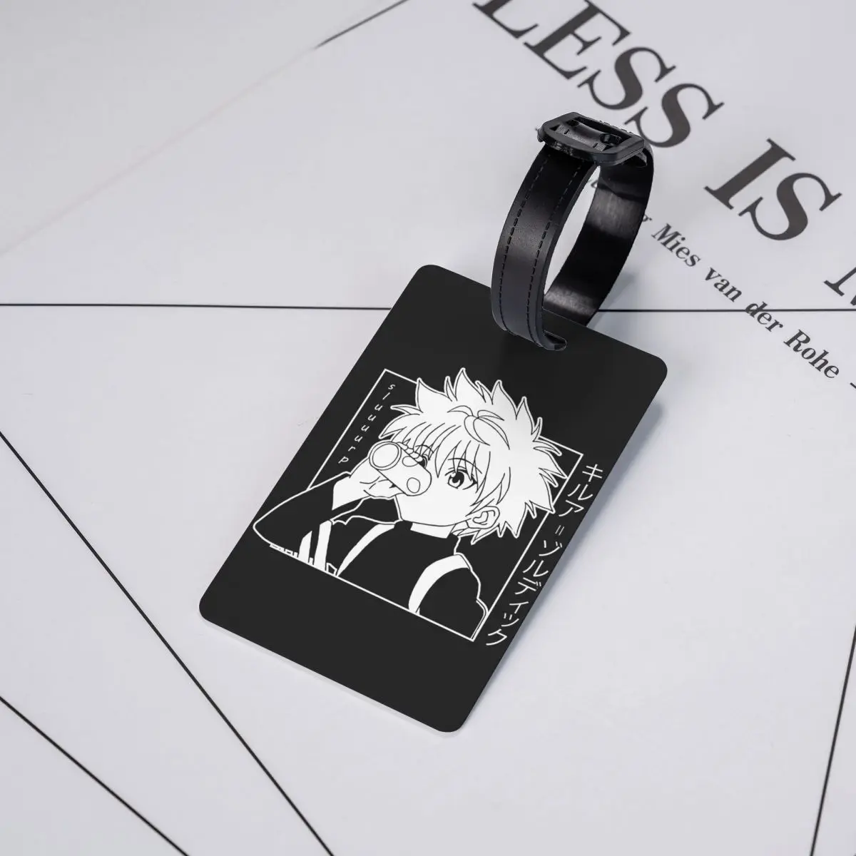 Hunter X Hunter Tag Bagagem com Cartão de Nome, Killua Zoldyck, Privacidade Cover, Rótulo de Identificação, Bolsa de Viagem, Capa Mala, Personalizado