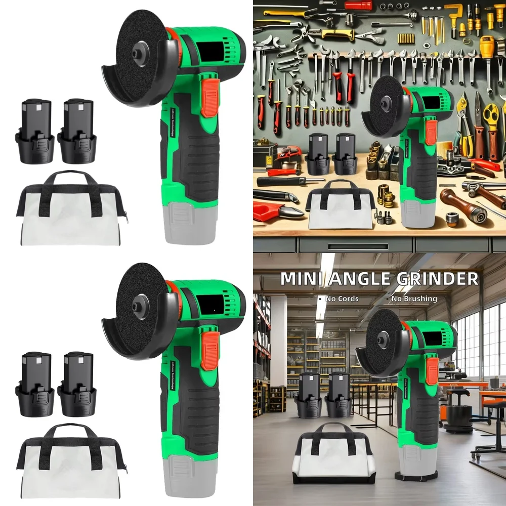 

Industrial Grade DIY Cordless Mini Angle Grinder for Home Use Slide Switch Polishing Cutting Deburring Tool Brushless Motor