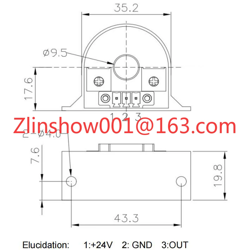 

Датчик QNDB2 Вход 5А 10А 20А 50А Выход 4-20мА Трансформатор тока CT Передатчик переменного тока Холла