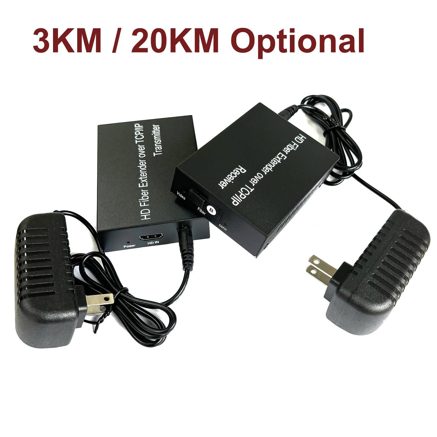 

3km HDMI Fiber Extender Over TCP/IP SC Fiber Optical Cable 1080P 60Hz 20KM HDMI Fiber Extender Video Transmitter and Receiver