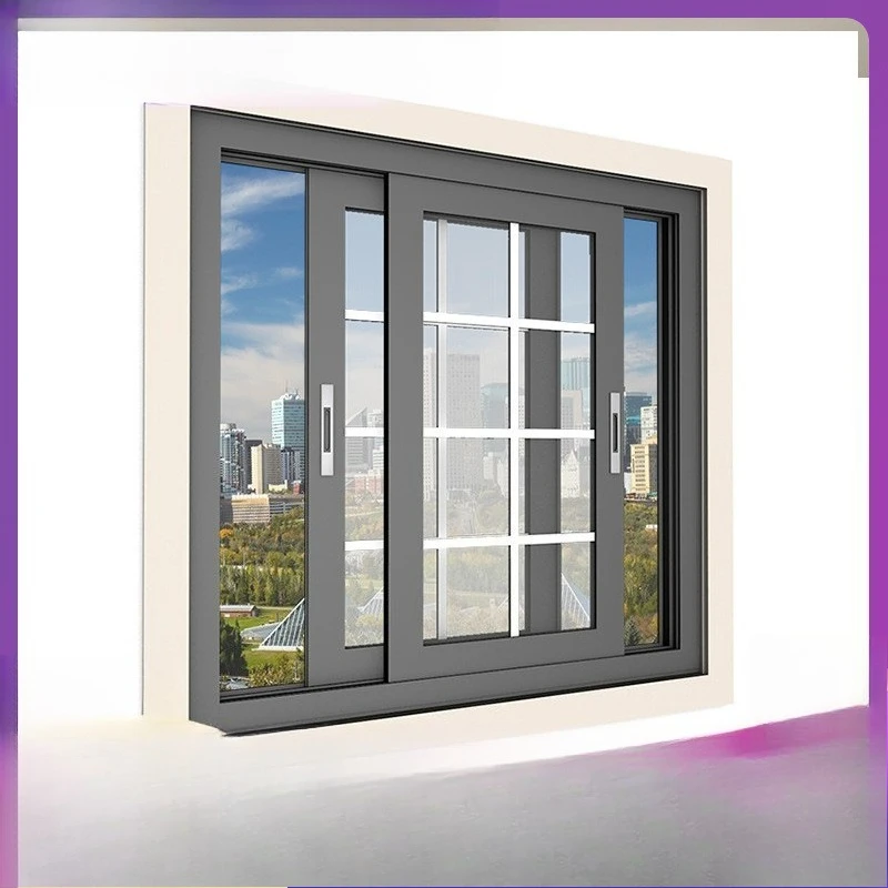 

Sliding window broken bridge aluminum aluminum alloy sound insulation balcony floor-to-ceiling glass window villa living room