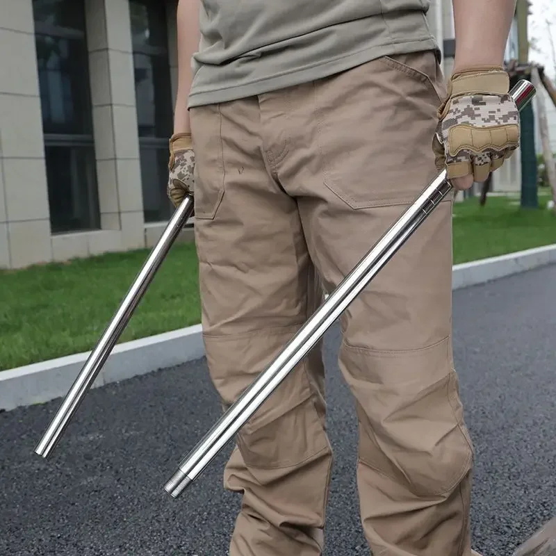 50 سنتيمتر + 50 سنتيمتر الفولاذ المقاوم للصدأ مزيج عصا سيارة شنت الدفاع عن النفس نافذة كسر أداة