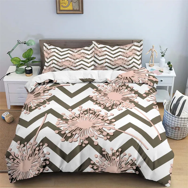 

Waves Geometric Duvet Cover Abstract Bedding Set Twin King For Kids Adult Room Decor Microfiber Quilt Cover With 1/2 Pillowcases