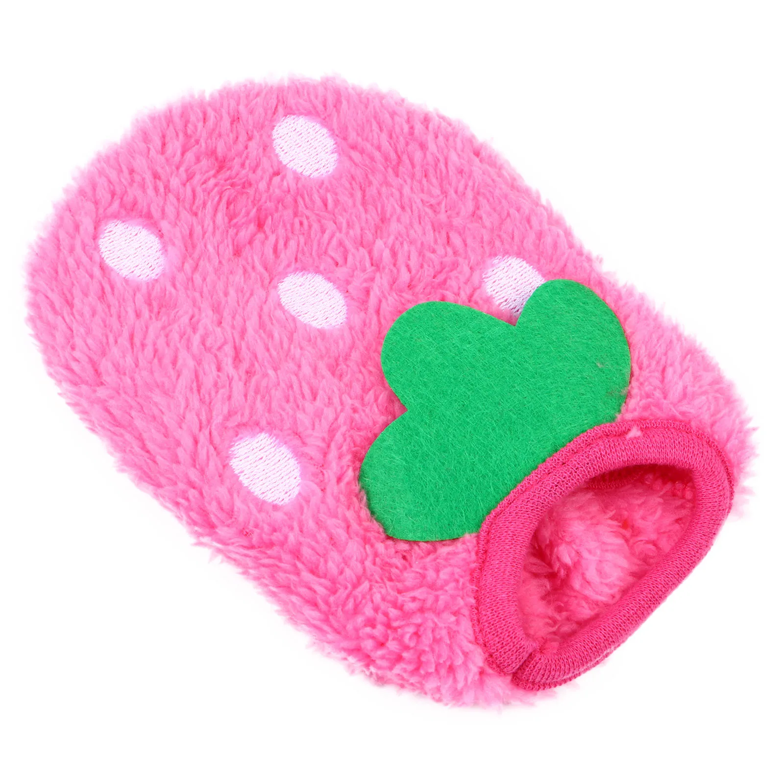 

Strawberry Print Dog Sweatshirt Winter Fleece Pet Apparel For Small Pets Guinea Chinchilla Squirrel Hedgehog