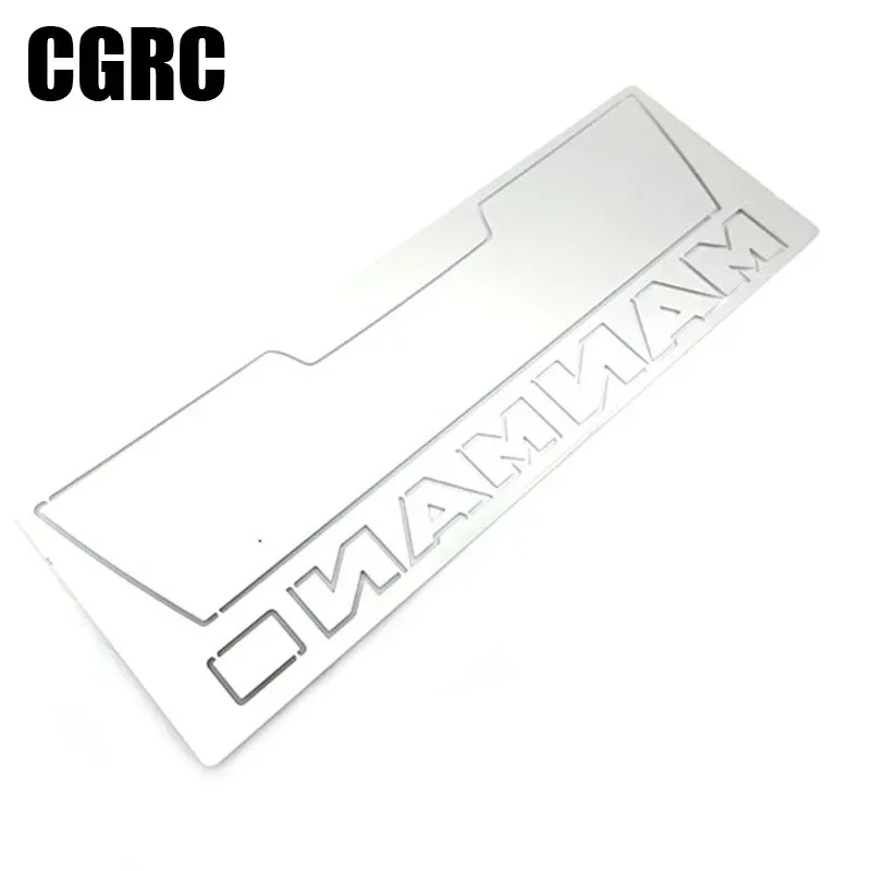 Metal Front Face Covering Cover Logo for 1/14 Tamiya RC Truck Trailer MAN TGX 540 56325 Car DIY Parts