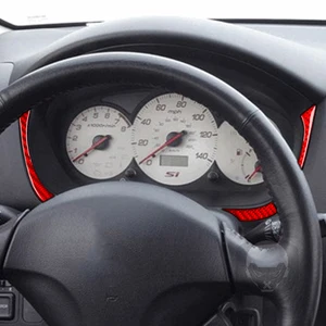 Carbon fiber speedometer interior of the car, surrounded panel, garrocked sticker, accessories for Honda Civic SI 2001 2002 2003 2004 2005 12 Main Sales Acetate Civic SI Panel - №9