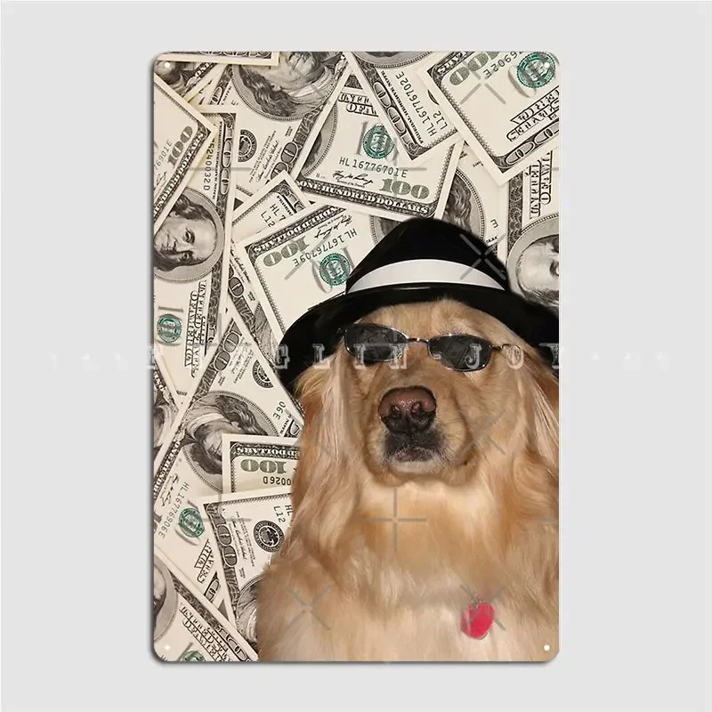 Rich Dog Doggo #3 Metal Plaque Poster Wall Cave Cave Pub Vintage Mural Painting Tin Sign Posters