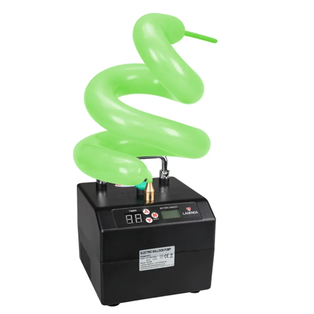Elektrischer Ballon-Inflator mit zwei Löchern, wiederaufladbar, Lagenda-Ballon-Twists, verstellbar, für digitale Zeit, Party, Event, Ballonzubehör – Detail 2