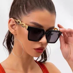 New Women's Large Frame Square Sunglasses Fashion Women Oval Sun Glasses Vintage Outdoor Sunshade Shades UV400 Eyewear 