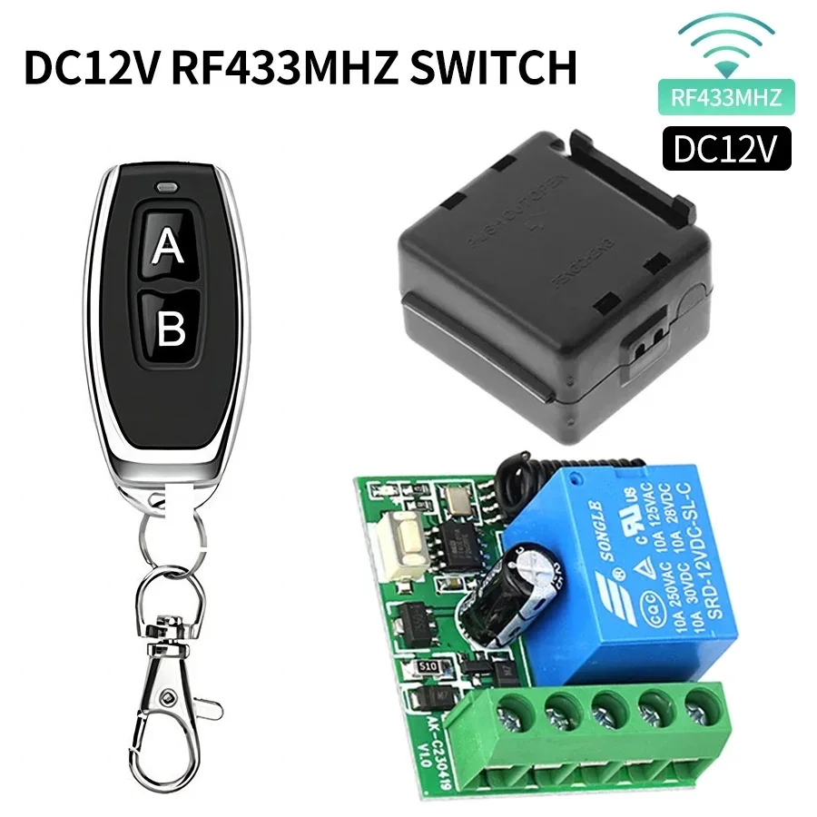 433Mhz Universal Wireless Remote Control Switch DC 12V 1CH relay Receiver Module RF Transmitter 433 Mhz Remote Controls