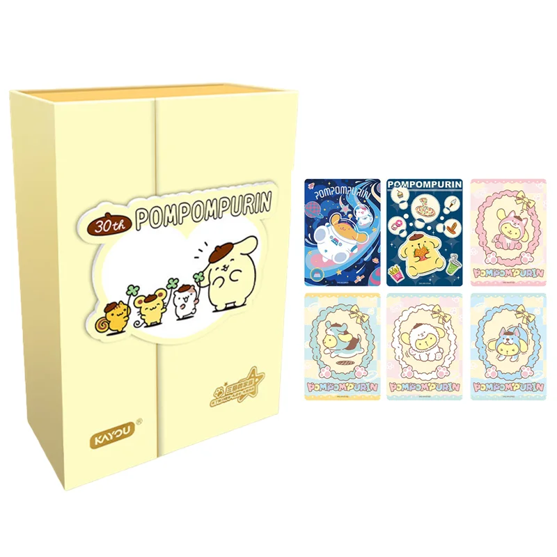 100% Authentic KAYOU Sanrio Pompompurin 30th Anniversary Trading Card Box, Collectible Character Cards  Anime Hobby Toys  Gifts