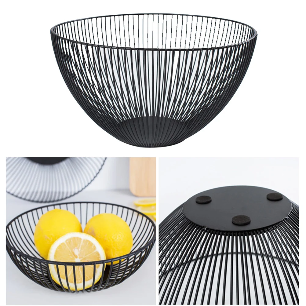 

Fruit Basket Drain Bowl Vegetable Washing Container Kitchen Bar Accessories Modern Simple Design Black Color Fruit Bowl Drainer