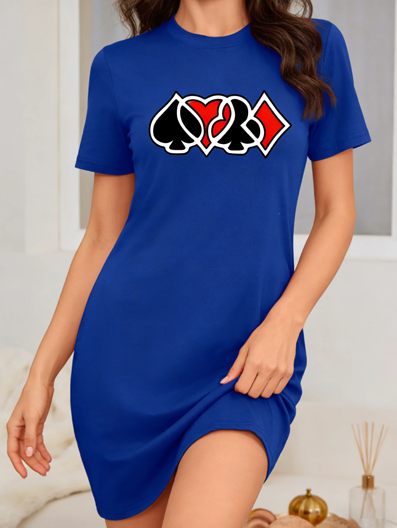 

Женское летнее повседневное платье-кардиган с принтом бабочек - с коротким рукавом и круглым вырезом, удобное, можно стирать в машине