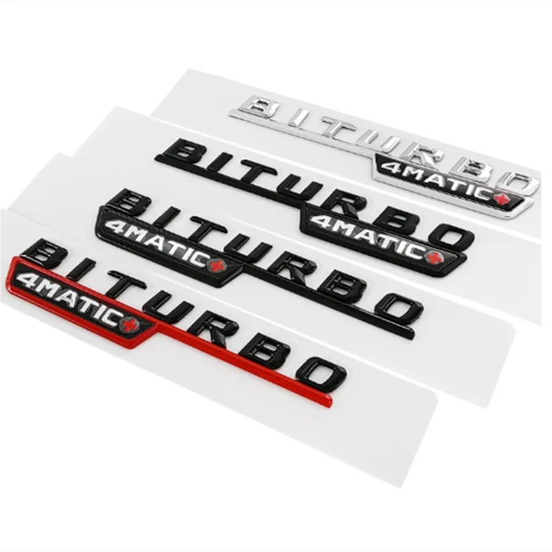 2 sztuki Biturbo 4matic Logo naklejki błotnik samochodu znaczek z symbolem dla Mercedes Benz C43 E43 GLE43 GLC43 AMG W205 W213 akcesoria