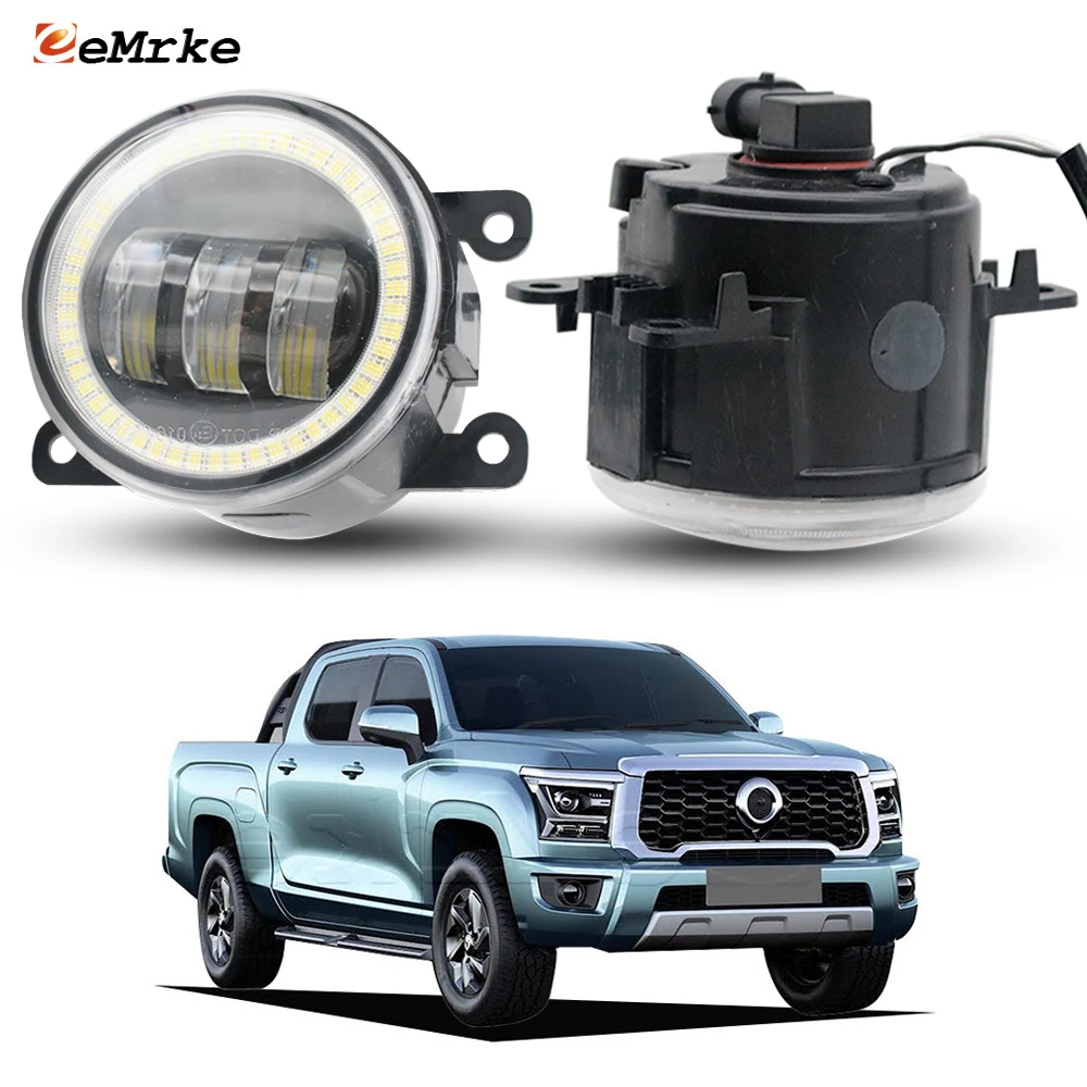 

Upgrade Led Fog Lamp DRL For Great Wall GWM Poer KingKong Angel Eye Front Bumper Daytime Running Lights Replace 4116100XKZ96A