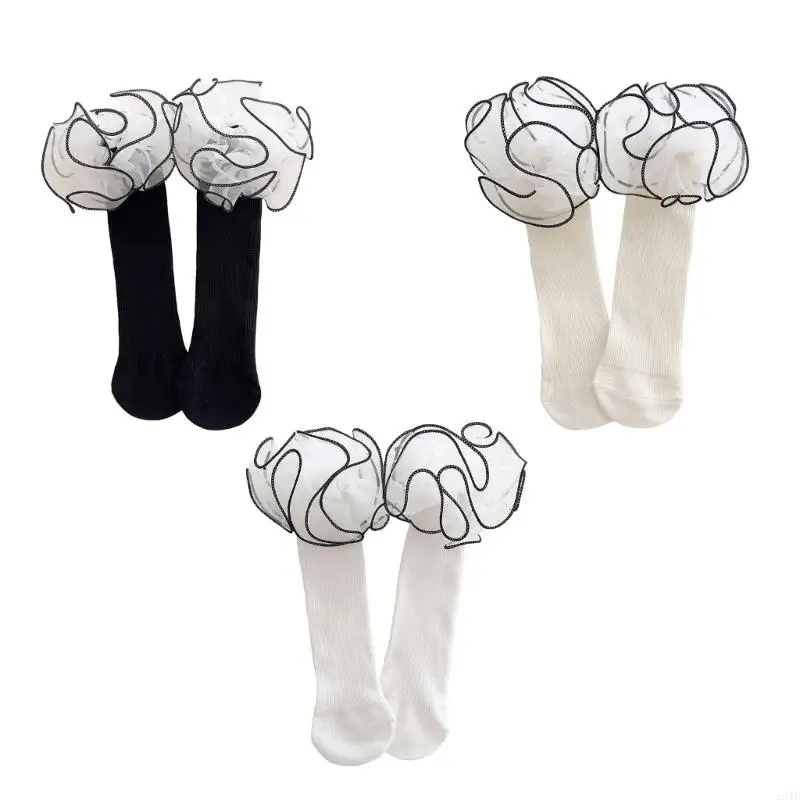 

2025 New Japanese Bows Lace Middle Calf Cotton Socks For Cosplay And Daily Wear
