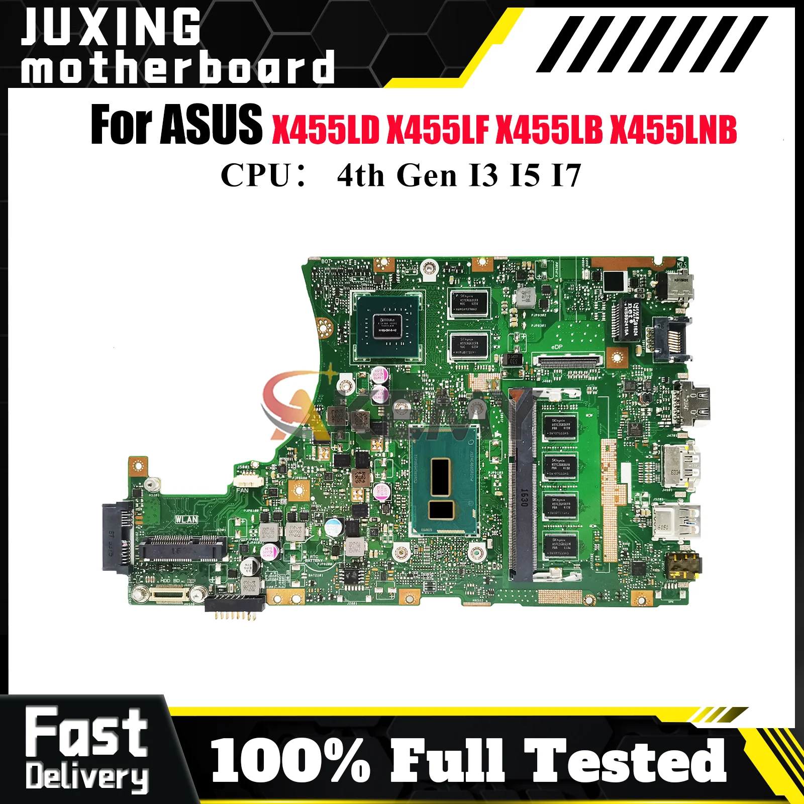 

X455LD Материнская плата для ноутбука ASUS X455LF A455L X455LB X455LD X455LJ W419L X455LNB W491L K455L X455L Материнская плата с процессором I3 I5 I7