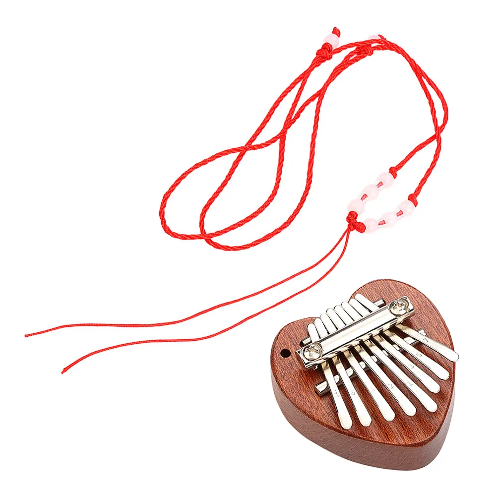 

8 Keys Heart Shaped Kalimba Thumb Piano For Adults Beginners Wood Portable Mini Finger Piano Musical Instrument Small