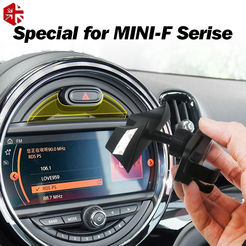 For MINI Cooper F-Series F54 F55 F56 F57 F60 Dashboard Navigation Slot Car Cell Mobile Phone Bracket Holder Mount Accessories