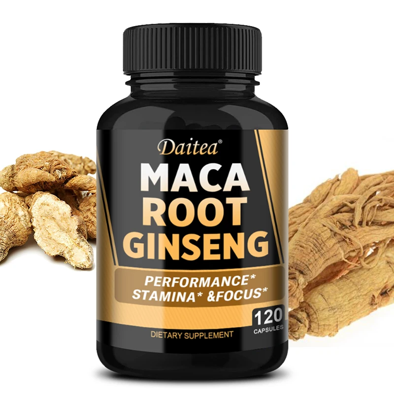 

Maca Root and Ginseng Extract Capsules To Support Energy, Endurance and Muscle Mass