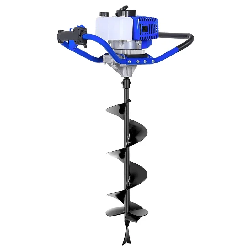 Garden Tools Gasoline Digging Holes Drill Machine Earth Auger Combo 43cc 2cycle Power head with 80 mm Auger Drill Bit