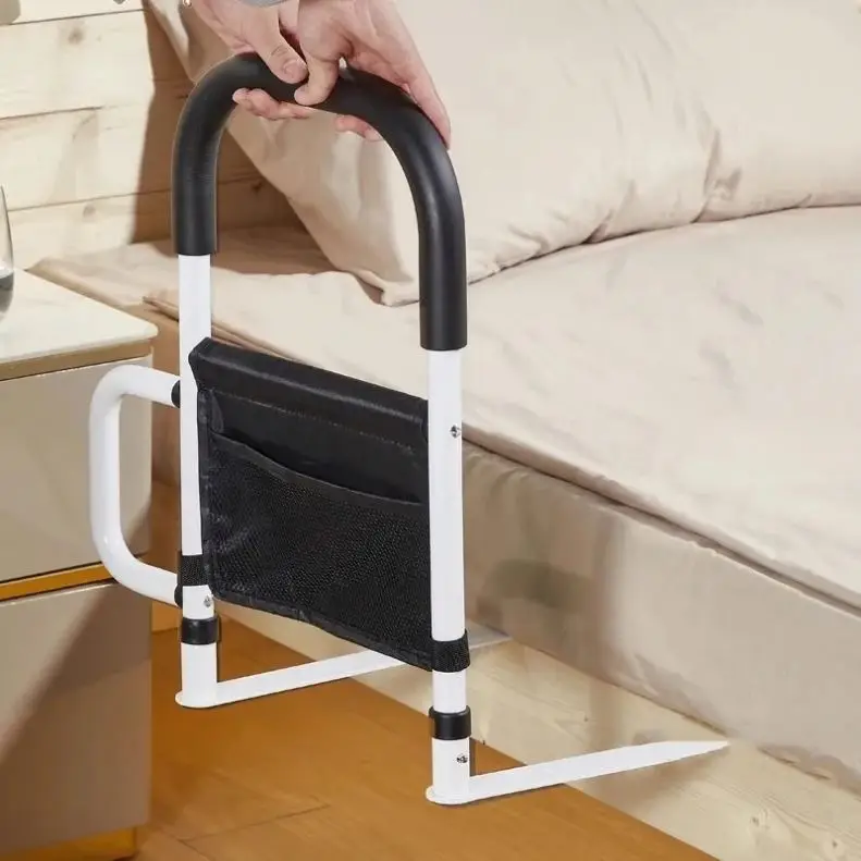 قضبان سرير معدنية حديثة لكبار السن للنساء الحوامل سميكة خالية من اللكمات قضبان سرير واسعة حاجز حماية للسرير بسيط للمستشفيات #5