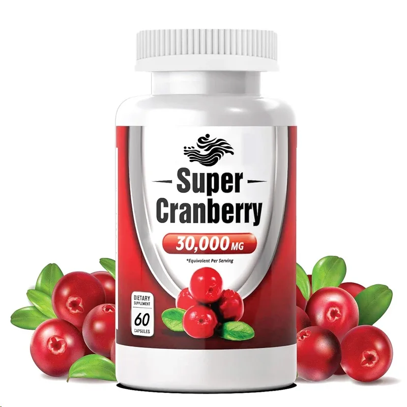 Male And Female Cranberry Concentrate 30000mg 60 Capsules Support Urinary System Health,bladder And Kidney Support, Antioxidants