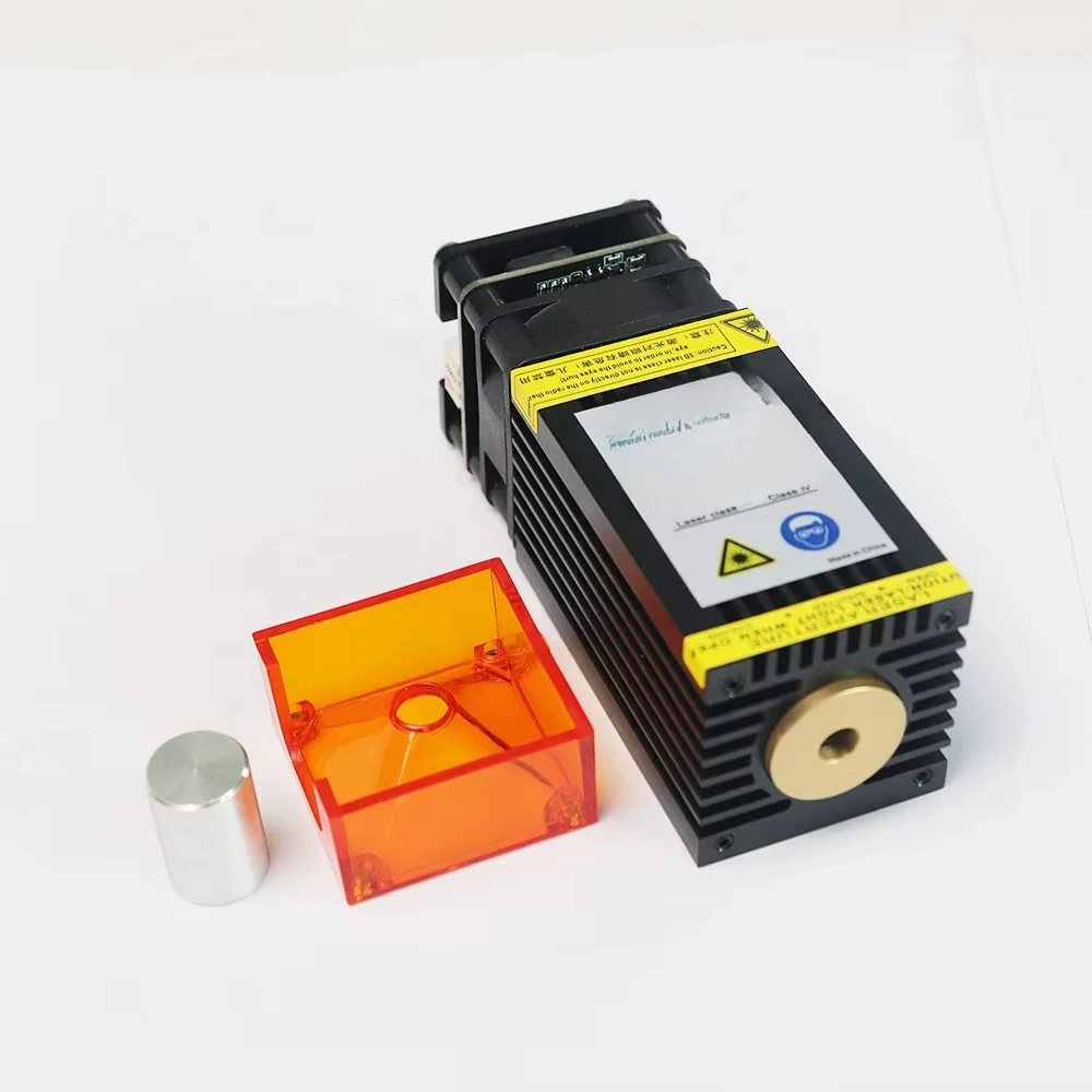 20W Laser Module 450nm Blue Laser Engraved Stainless Steel Dog Tags and Cut Wood