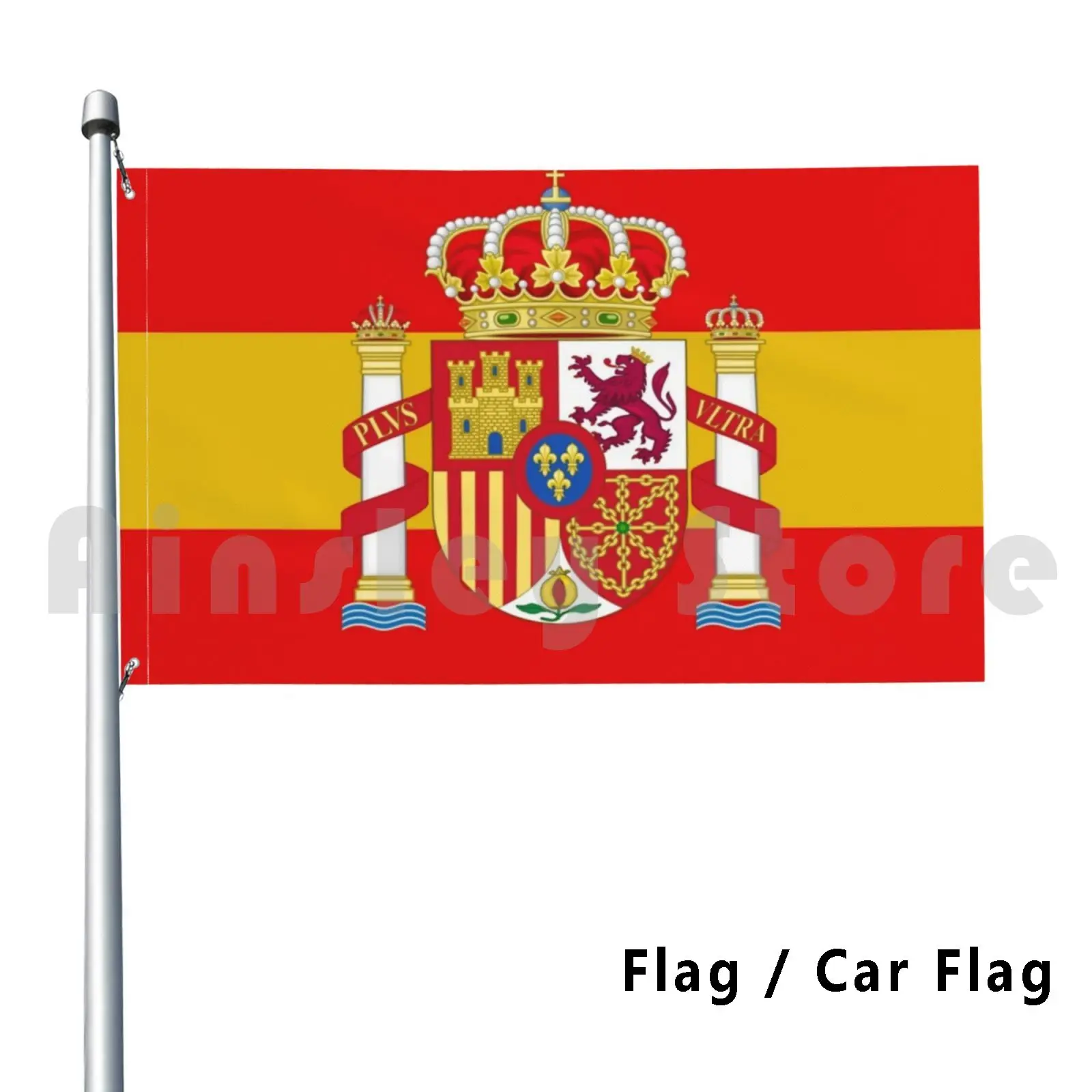 Spanish Coat Of Arms Flag Outdoor Decor Flag Car Flag Spain Spanish Flag Coat Of Arms Iberia Hispanic I Love