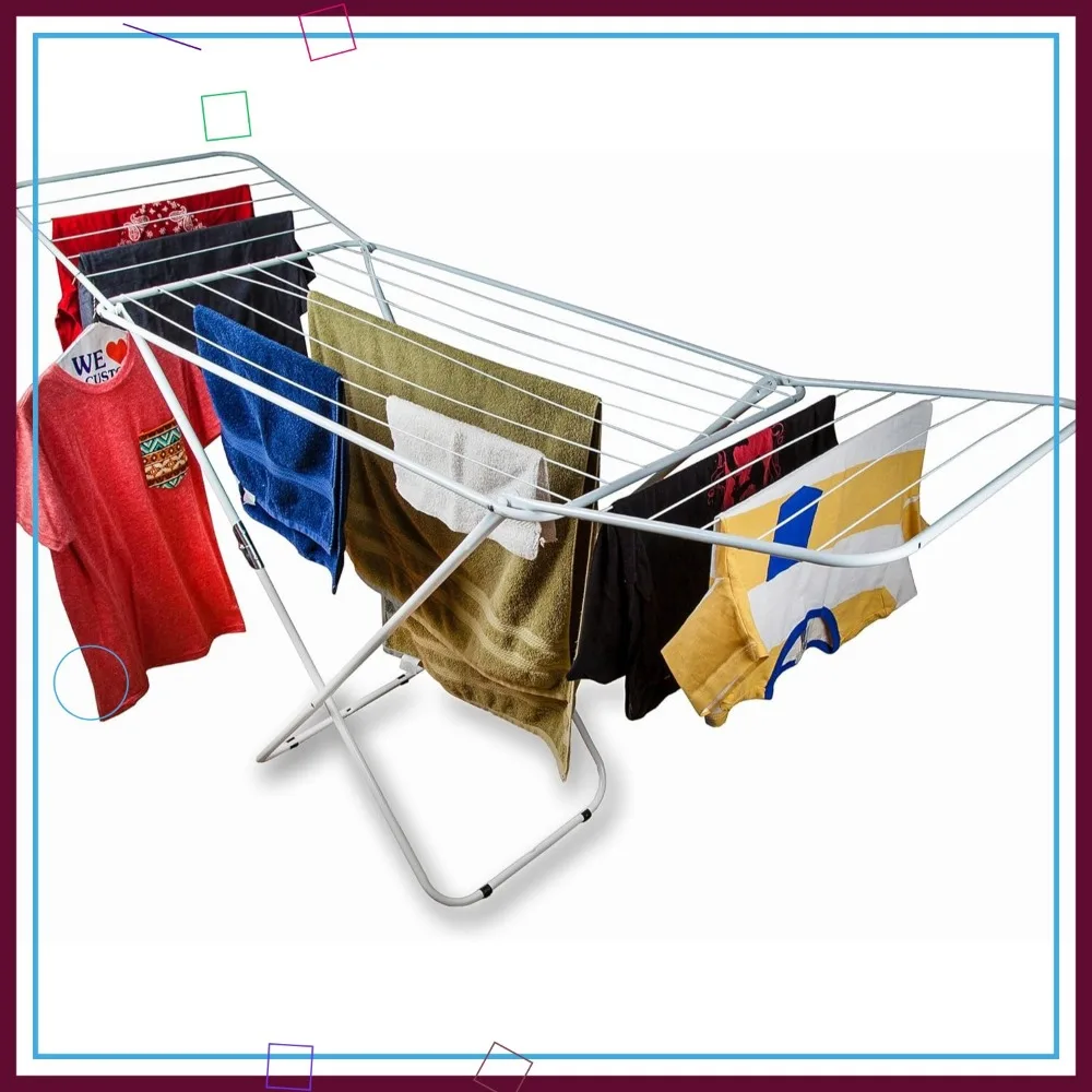 

Складная сушилка для одежды с защитой пола, удобное хранение и прочная отделка