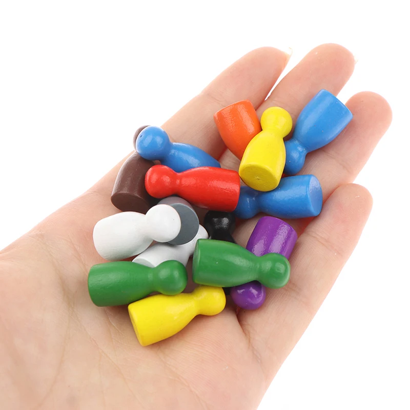 100PCS Durchmesser Bauer Holz Bauerstücke Schachbrett Spiel Zubehör MarkingColor