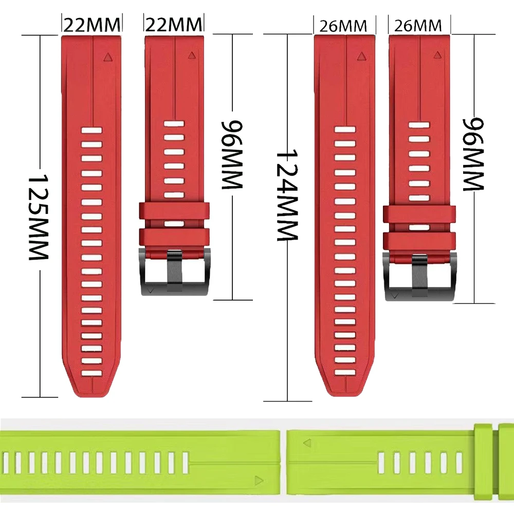 Quick Fit Official For Garmin FenixE 8 7X 7 Pro 6 6X Sapphire 5 5X/Epix Pro Gen2/Tactix Bracelets 22mm 26mm Sport Silicone Strap