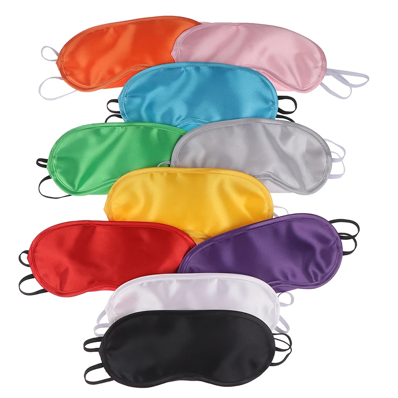 1PC Silk Eye Mask Eyeshade Cover Shade Soft Blindfold Travel Eyepatch Natural Sleeping Eye Patch Sleep Mask Women Men