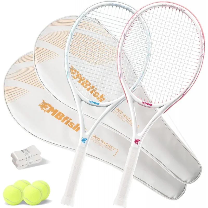 

Tennis Racket-Super Value Set With Pre-Strung,Comfortable Handle,Beginner,Includes 4 Tennis Balls,2 Overgrips And 2 Tennis Bag